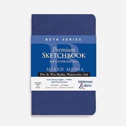[STILLMAN & BIRN 301350PSBC] STILLMAN & BIRN Beta White Paper Softcover Sketchbook 270gsm 270gsm Portrait 3½” x 5½” x 28