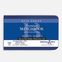 [STILLMAN & BIRN 301581LSBC] STILLMAN & BIRN Beta White Paper Softcover Sketchbook 270gsm 270gsm Landscape 5½" x 8½" x 26