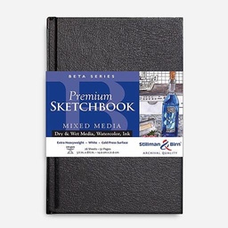 [STILLMAN & BIRN 300580SBC] STILLMAN & BIRN Beta White Paper Hardbound Sketchbook 270gsm Portrait 5½” x 8½” x 26