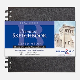 [STILLMAN & BIRN 300770SBC] STILLMAN & BIRN Beta Square Spiral Sketchbook 270gsm 7” x 7” x 25