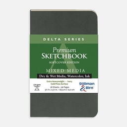 [STILLMAN & BIRN 501350PSBC] STILLMAN & BIRN Delta Ivory Paper Softcover Sketchbook 270gsm Portrait 3½ x 5½ x 25