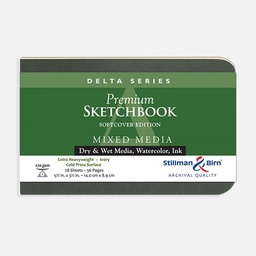 [STILLMAN & BIRN 501351LSBC] STILLMAN & BIRN Delta Ivory Paper Softcover Sketchbook 270gsm Landscape 5½" x 3½" x 26