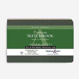 [STILLMAN & BIRN 501581LSBC] STILLMAN & BIRN Delta Ivory Paper Softcover Sketchbook 270gsm Landscape 5½” x 8½” x 26