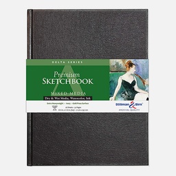 [STILLMAN & BIRN 600899SBC] STILLMAN & BIRN Delta Ivory Paper Hardbound Sketchbook 270gsm Portrait A4 x 26