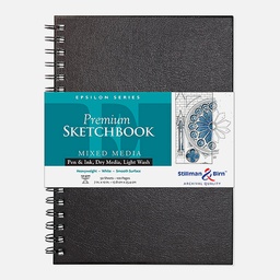 [STILLMAN & BIRN 800710SBC] STILLMAN & BIRN Epsilon Spiral Sketchbook 150gsm Portrait 7" x 10" x 50