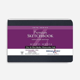 [STILLMAN & BIRN 901581LSBC] STILLMAN & BIRN Zeta Softcover Sketchbook 270gsm Landscape 5½” x 8½” x 26