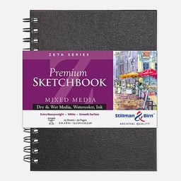 [STILLMAN & BIRN 900680SBC] STILLMAN & BIRN Zeta Spiral Sketchbook 270gsm Portrait 6 x 8
