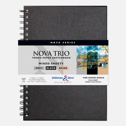 [STILLMAN & BIRN 399710TSBC] STILLMAN & BIRN Nova Trio Spiral Sketchbook 150gsm Portrait 7” x 10” x 51