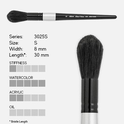 [SILVER 3025S-SM] SILVER Black Velvet Jumbo Round Wash Brush SM