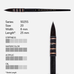 [SILVER 5025S 20] SILVER Atelier Squirrel Blend Quill Round Brush 20