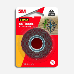 [3M 411-S19] 3M Scotch Permanent Outdoor Mounting Tape 1” x 1.5m