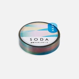 [HITOTOKI CMT10-004] HITOTOKI SODA Transparency Washi Tape 10mm x 5m Aurora
