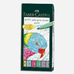 [FABER-CASTELL 167163] FABER-CASTELL Pitt Brush Pen Pastel Set x 6