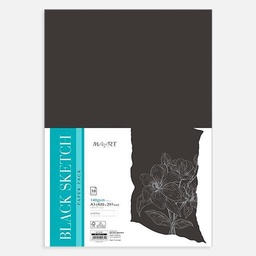 [MAYART MA00366] MAYART Black Sketch Paper 140gsm A3 x 10
