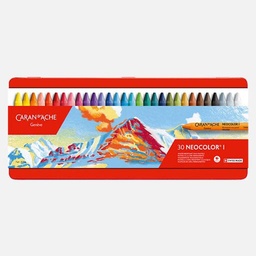 [CARAN D'ACHE 7000.330] CARAN D'ACHE Neocolor I Water-Resistant Wax Pastel Set x 30