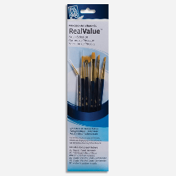 [PRINCETON PR9133] PRINCETON 9133 Real Value Golden Taklon Brush Set x 6