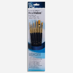 [PRINCETON PR9132] PRINCETON 9132 Real Value Golden Taklon Brush Set x 6