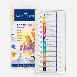 [FABER-CASTELL 169612] FABER-CASTELL Creative Studio Watercolor Paint 9ml Set x 12
