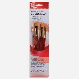 [PRINCETON 9123] PRINCETON 9123 Real Value Golden Taklon Brush Set x 4