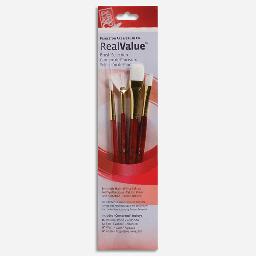 [PRINCETON 9120] PRINCETON 9120 Real Value White Taklon Brush Set x 4