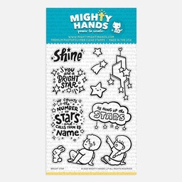 [MIGHTY HANDS ST144] MIGHTY HANDS Clear Stamp 4” x 6” Bright Star