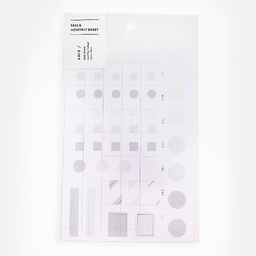 [WORLD CRAFT AM-SE-003] WORLD CRAFT Seal & Monthly Sheet Craft Sticker Light Beige