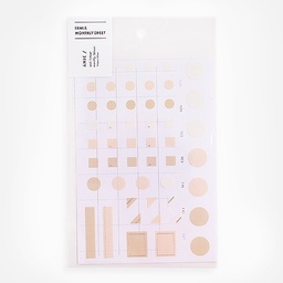 [WORLD CRAFT AM-SE-006] WORLD CRAFT Seal & Monthly Sheet Craft Sticker Orange