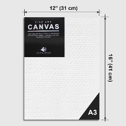 [OVJ A1216] OVJ Cotton Canvas Board 280gsm A3