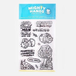 [MIGHTY HANDS ST150] MIGHTY HANDS Clear Stamp 4” x 6” In His Image