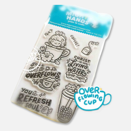 [MIGHTY HANDS ST149] MIGHTY HANDS Clear Stamp 4” x 6” Overflowing Cup