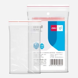 [DELI 3023] DELI Zip Lock Bag 8cm x 11cm x 100
