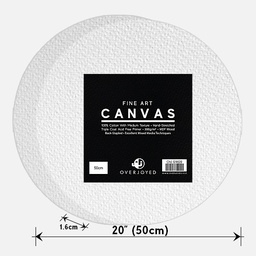 [OVJ E9020] OVJ Stretched Cotton Canvas Circle 380gsm 15mm x 50cm x 50cm