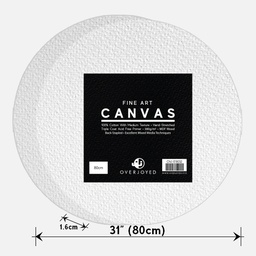 [OVJ E9032] OVJ Circle Stretched Cotton Canvas 380gsm 15mm x 80cm x 80cm