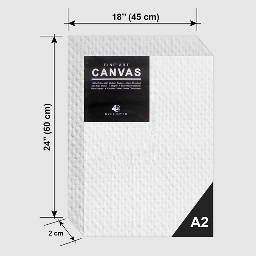 [OVJ B1824] OVJ Stretched Cotton Canvas 380gsm 3/4” x 18” x 24”