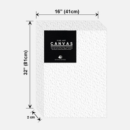 [OVJ B1632] OVJ Stretched Cotton Canvas 380gsm 3/4” x 16” x 32”