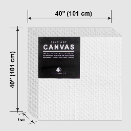 [OVJ C4040] OVJ Stretched Cotton Canvas 380gsm Square 1 1/2” x 100cm x 100cm