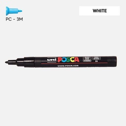 [UNI PC-3M-01] UNI Posca Acrylic Marker Fine Tip White