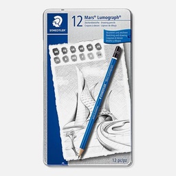 [STAEDTLER 100 G12] STAEDTLER Mars Lumograph Graphite Pencil Set x 12
