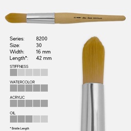 [SILVER 8200 30] SILVER Jumbo Golden Synthetic Round Brush 30