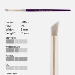 [SILVER 8816S 1/4"] SILVER Silk 88 Synthetic Deerfoot Brush 1/4”