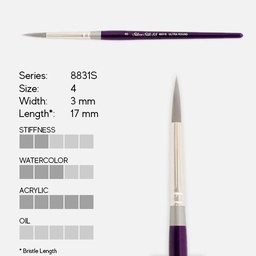 [SILVER 8831S 4] SILVER Silk 88 Synthetic Ultra Round Brush 4