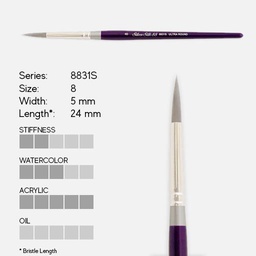 [SILVER 8831S 8] SILVER Silk 88 Synthetic Ultra Round Brush 8
