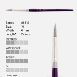 [SILVER 8831S 10] SILVER Silk 88 Synthetic Ultra Round Brush 10