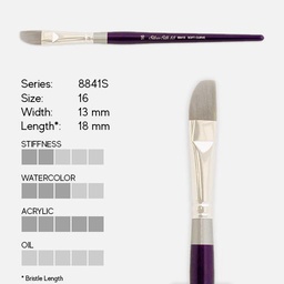 [SILVER 8841S 16] SILVER Silk 88 Synthetic Soft Curve Brush 16