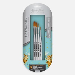 [SILVER UMS-2450S] SILVER Ultra Mini Lettering Brush Set x 4