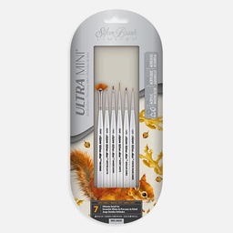 [SILVER UMS 2460S] SILVER Ultra Mini Basic Miniature Detail Brush Set x 6