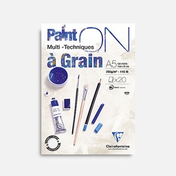[CLAIREFONTAINE 975048] CLAIREFONTAINE Paint On Grain Ivory Mixed Media Paper Pad 250gsm A5 x 20