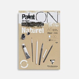 [CLAIREFONTAINE 96539C] CLAIREFONTAINE Paint On Natural Mixed Media Paper Pad 250gsm A5 x 30