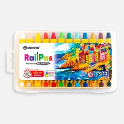 [MUNGYO MRCO-12] MUNGYO Railpas Oil Pastel Stick Set x 12
