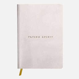[CLAIREFONTAINE 104946] CLAIREFONTAINE Flying Spirit Leather Lined Notebook 90gsm A5 x 90 White